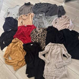 Lot of 17 100% Cashmere Sweaters Cutters for Crafts Fabric Crafters Repurpose